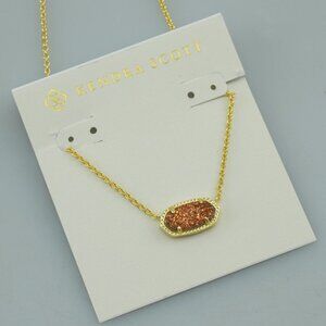 Kendra Scott Oval Champagne Quartz Necklace